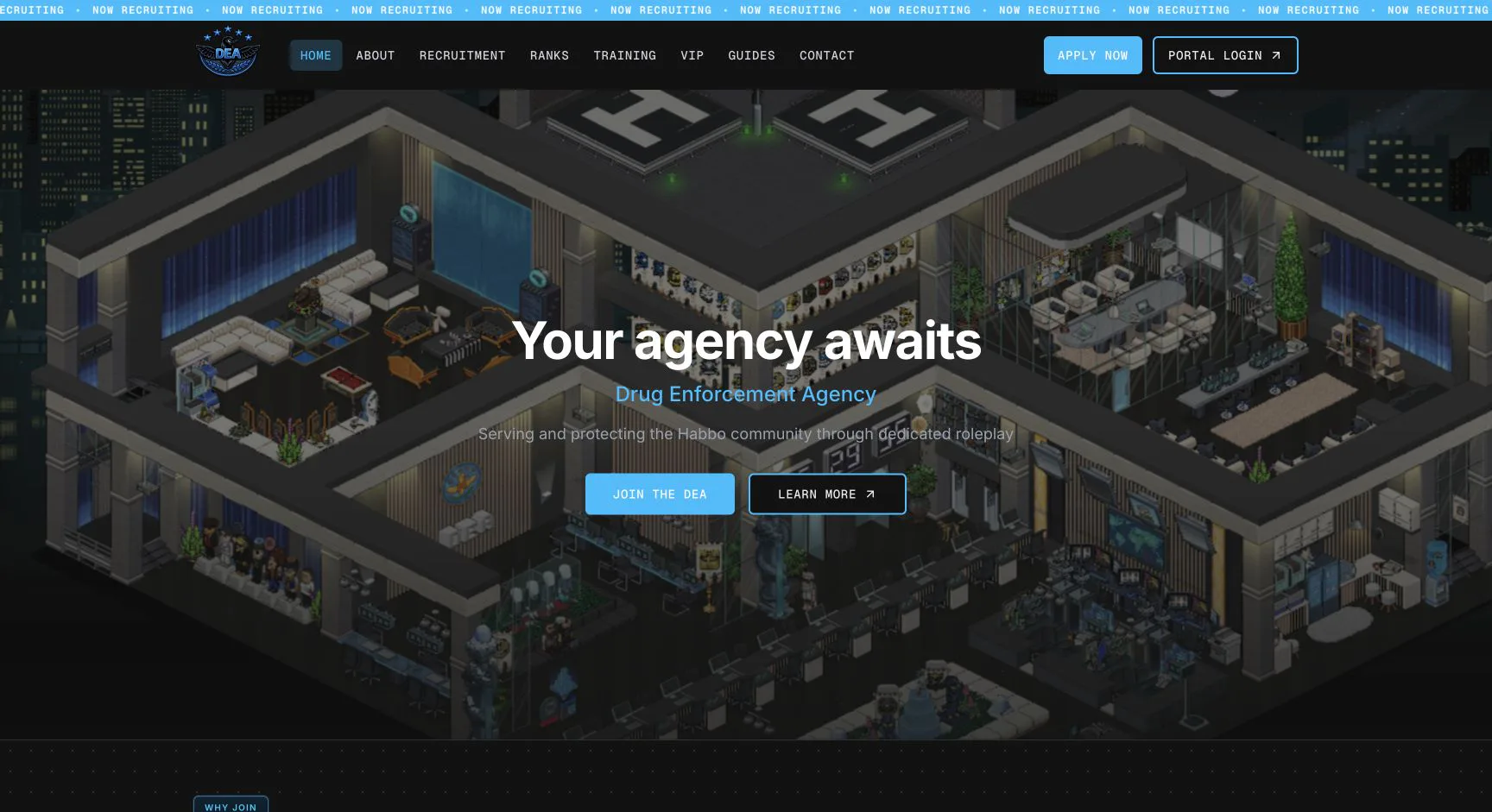 Habbo DEA homepage